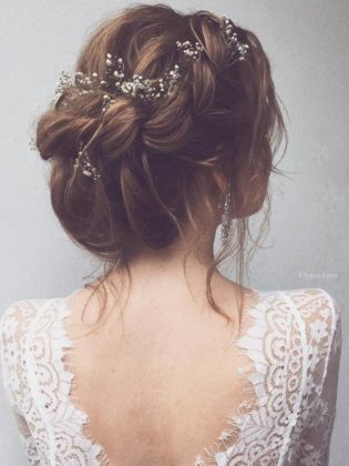 Braided Up Do With Flowers