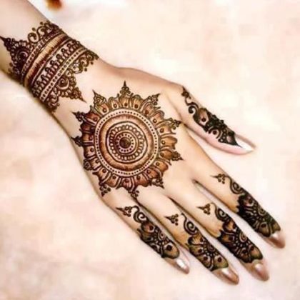 Mehndi dome motif for wedding