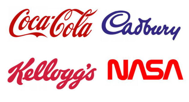 Logos using only typography design ideas