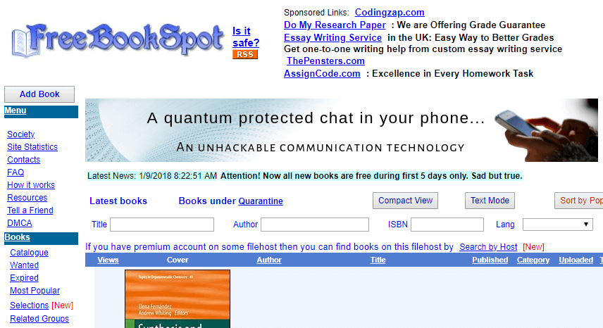 FreeBookSpot Ebook Torrent Site