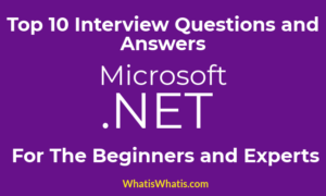 Top 10 Questions and Answers of .Net For The Beginners