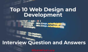 Top 10 Web Design and Development Interview Question and Answers
