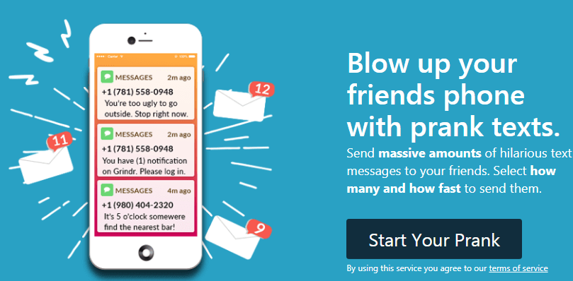 Blow up your friends Phone with prank texts