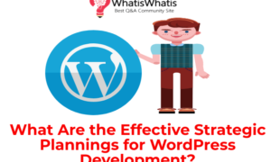 What Are the Effective Strategic Plannings for WordPress Development?