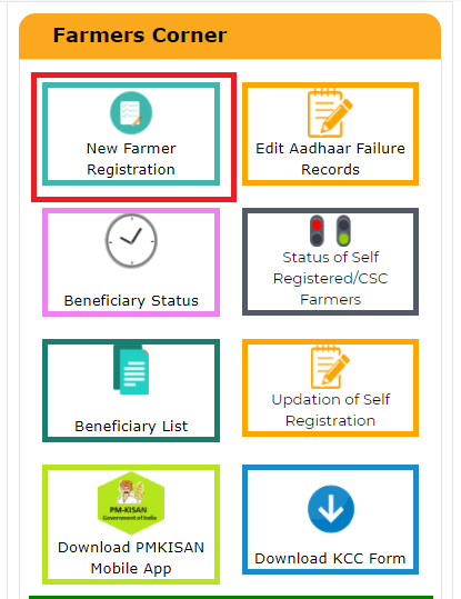 PM Kisan New Form Registration - Farmers Corner