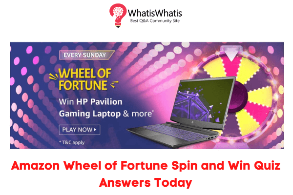 Amazon Wheel of Fortune Spin and Win Quiz Answers Today