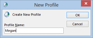 Enter the profile name 
