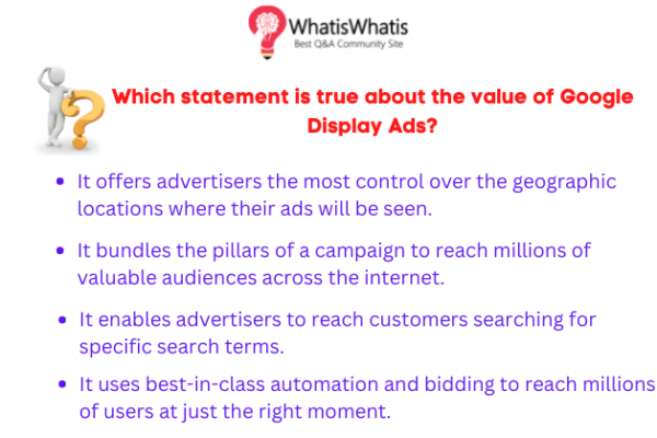 Which statement is true about the value of Google Display Ads?